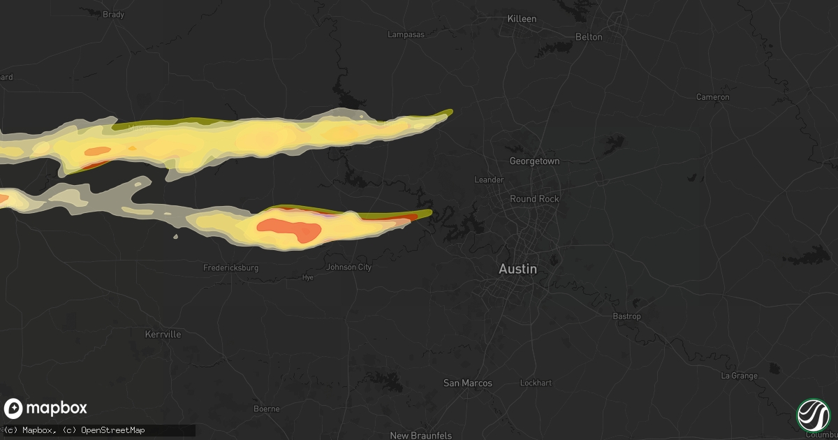 Hail map in Spicewood, TX on May 6, 2026