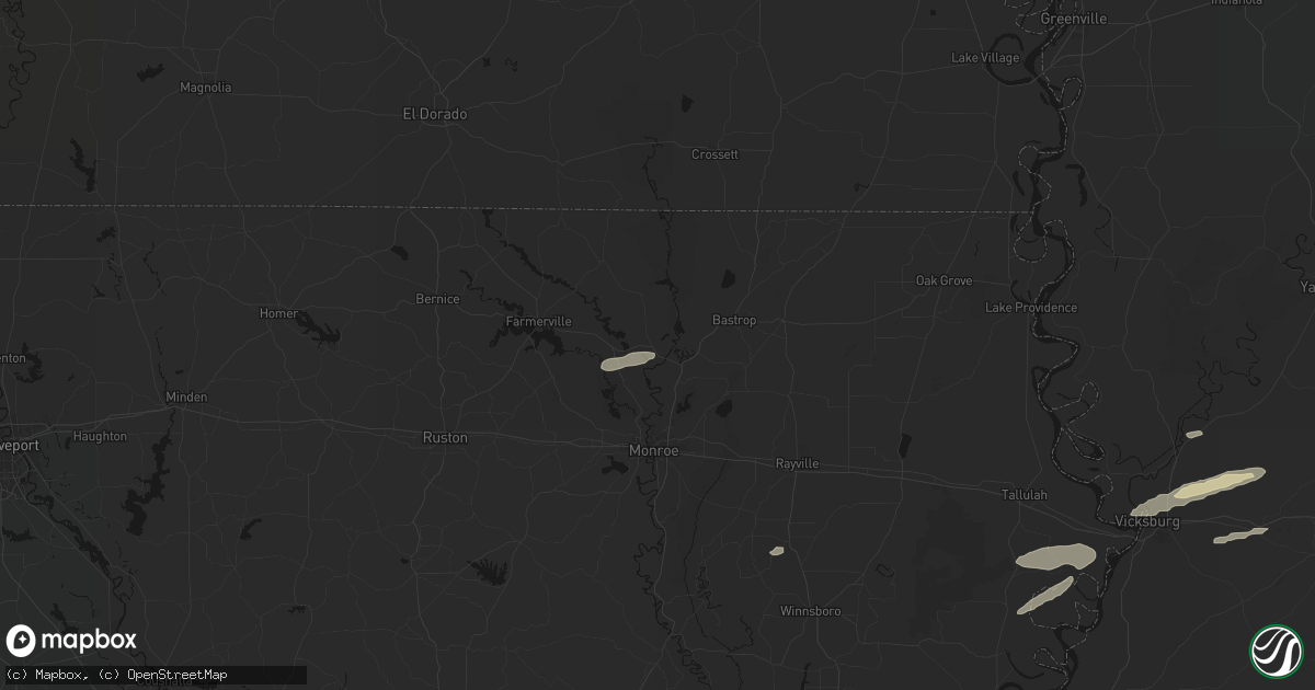 Hail map in Sterlington, LA on May 6, 2026