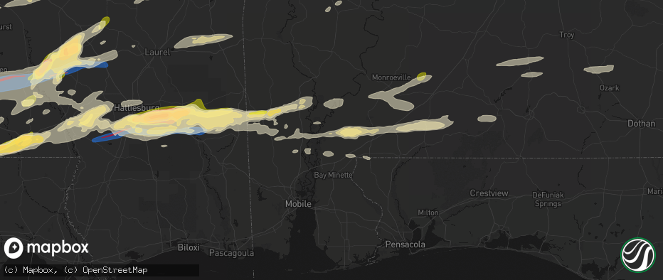Hail map in Stockton, AL on May 6, 2026