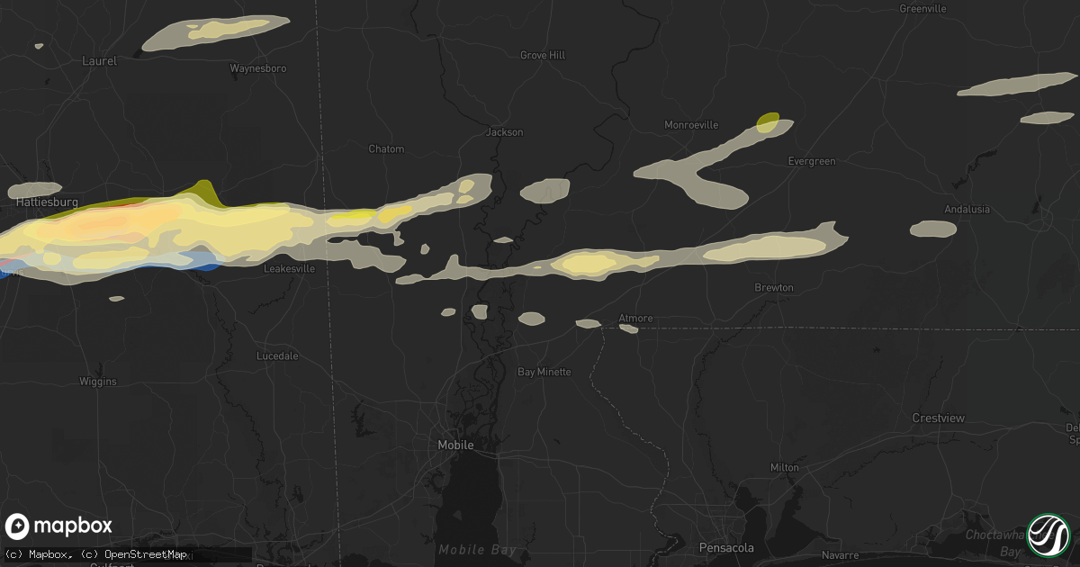 Hail map in Stockton, AL on May 6, 2026