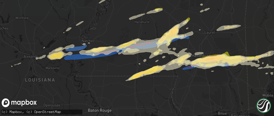 Hail map in Summit, MS on May 6, 2026
