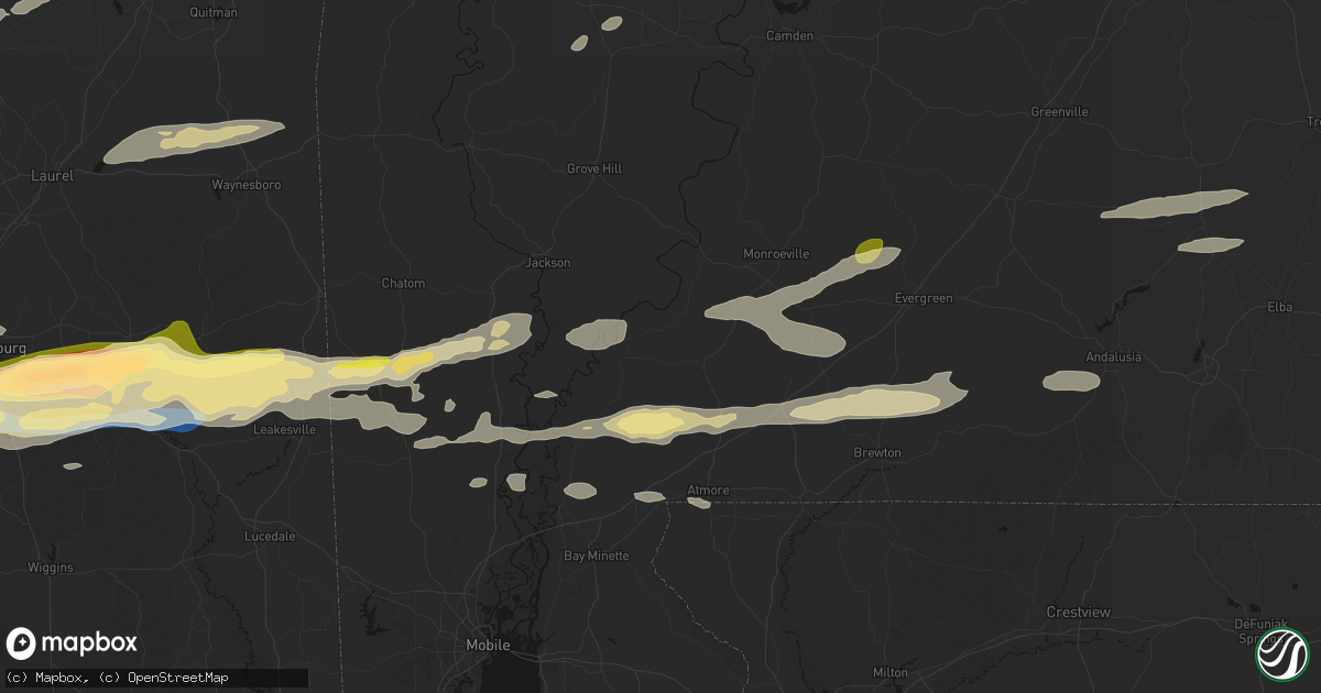 Hail map in Uriah, AL on May 6, 2026