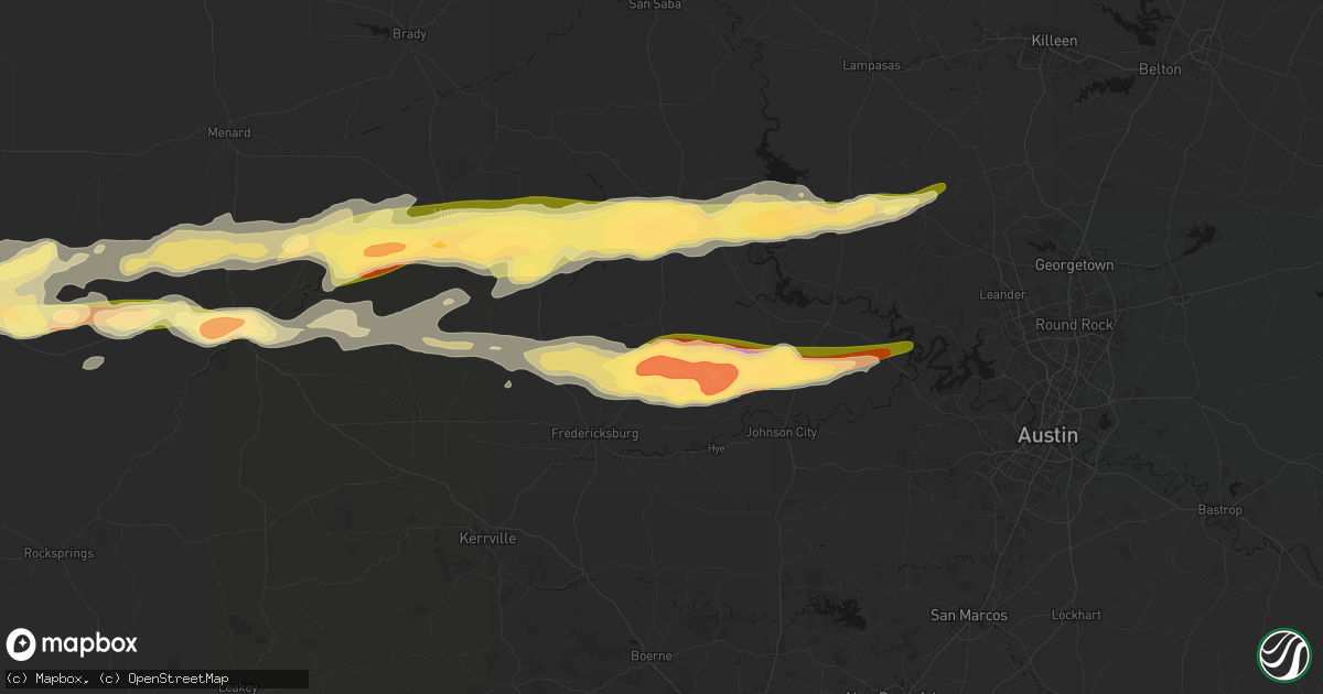 Hail map in Willow City, TX on May 6, 2026