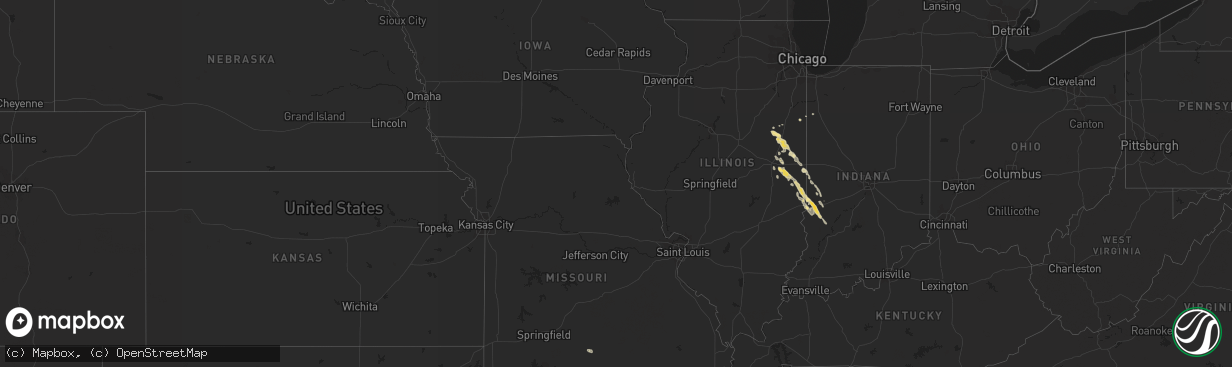 Hail map in Arkansas on May 7, 2011