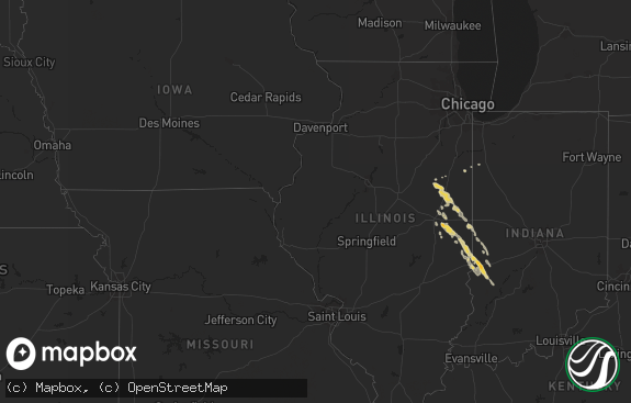 Hail map preview on 05-07-2011