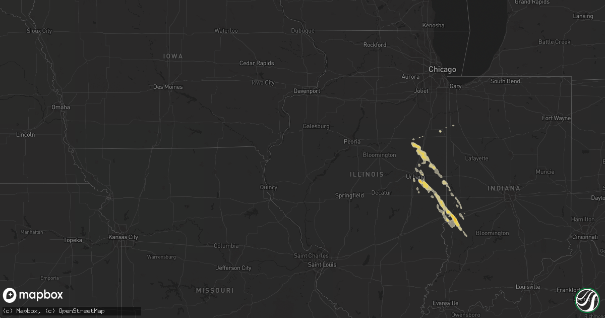 Hail map on May 7, 2011