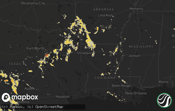 Hail map preview on 05-07-2012