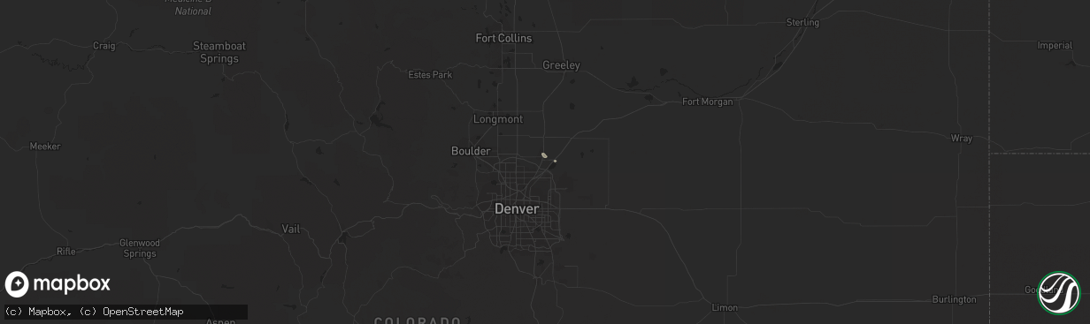 Hail map in Brighton, CO on May 7, 2013