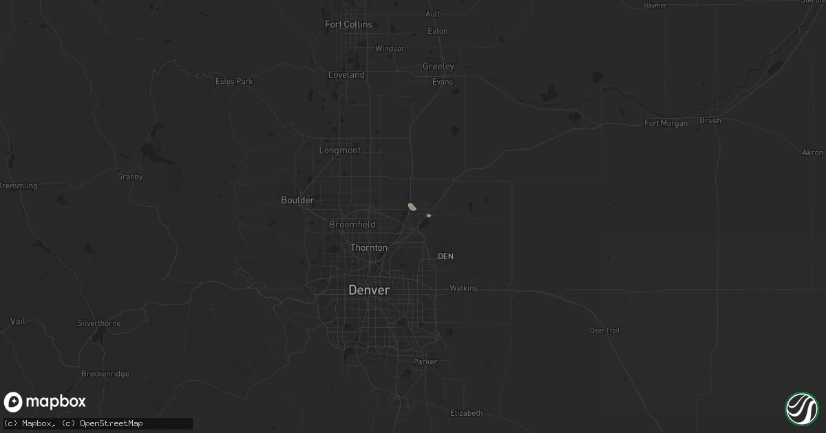 Hail map in Brighton, CO on May 7, 2013