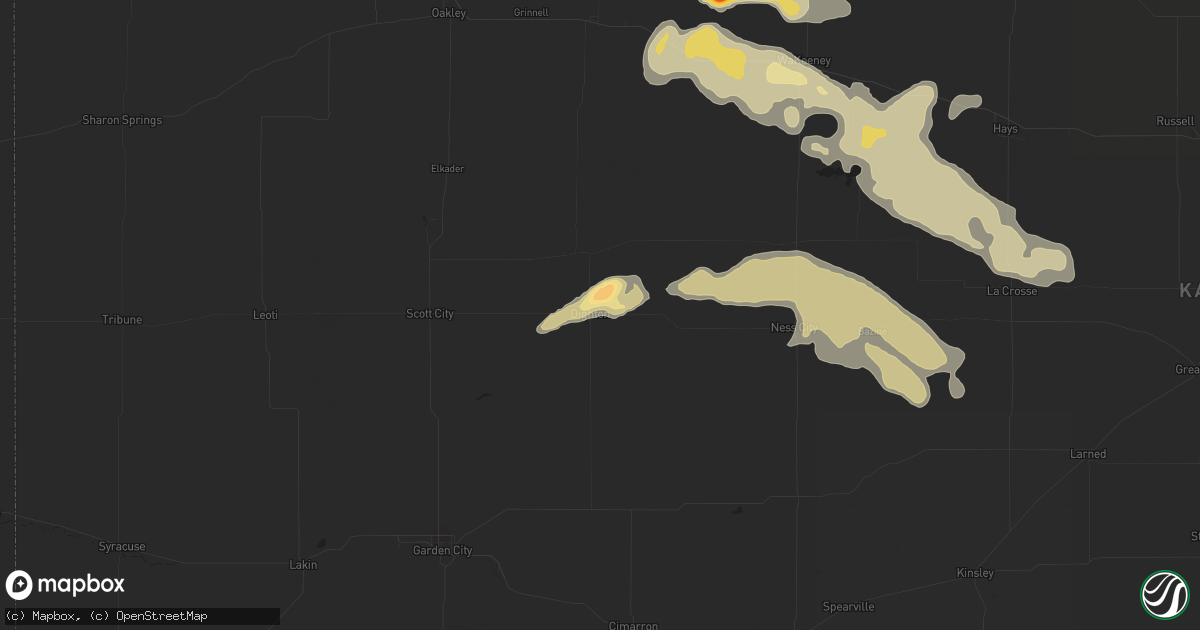 Hail map in Dighton, KS on May 7, 2013