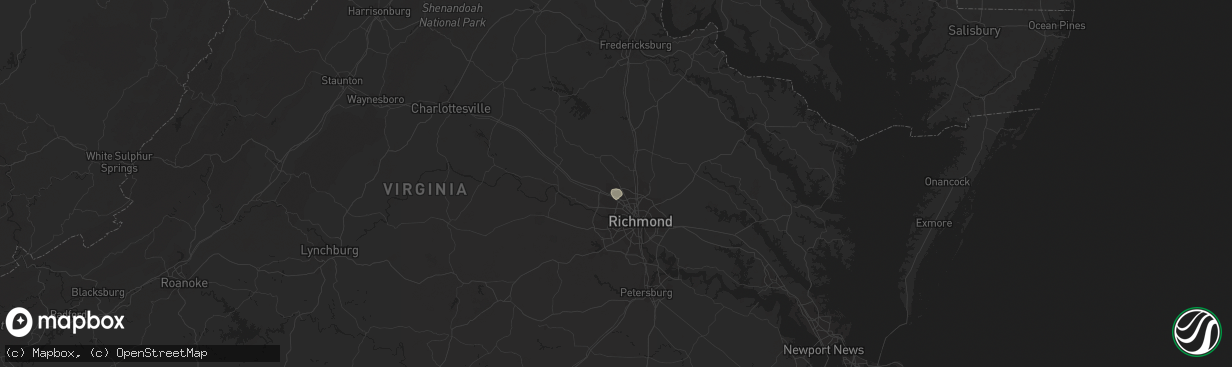 Hail map in Glen Allen, VA on May 7, 2013