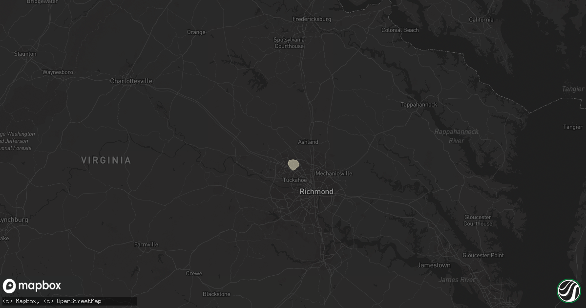 Hail map in Glen Allen, VA on May 7, 2013