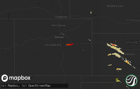 Hail map preview on 05-07-2013