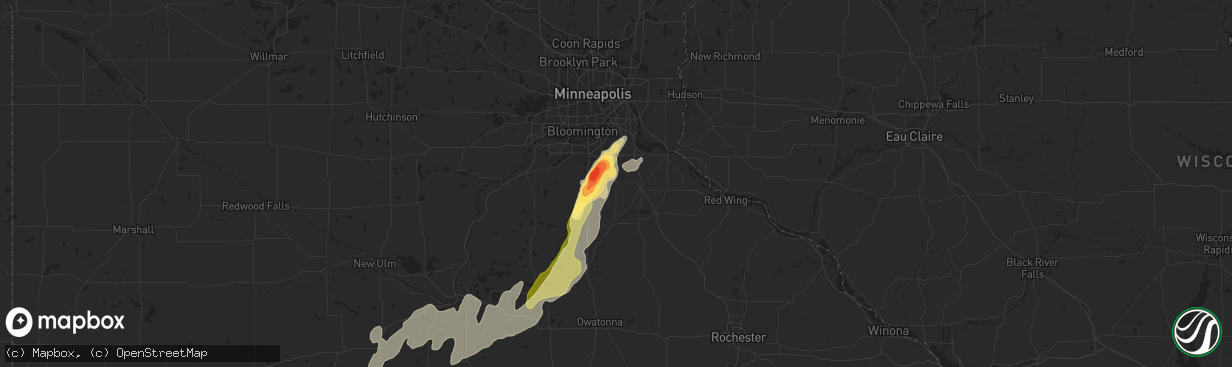 Hail map in Farmington, MN on May 7, 2014