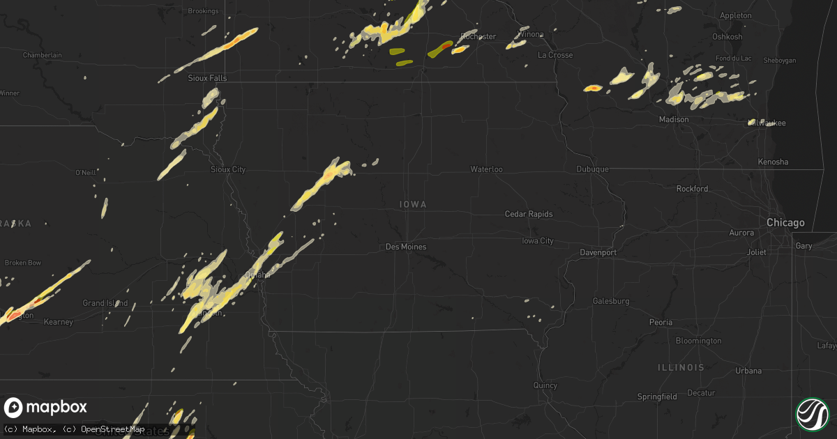 Hail map in Iowa on May 7, 2014