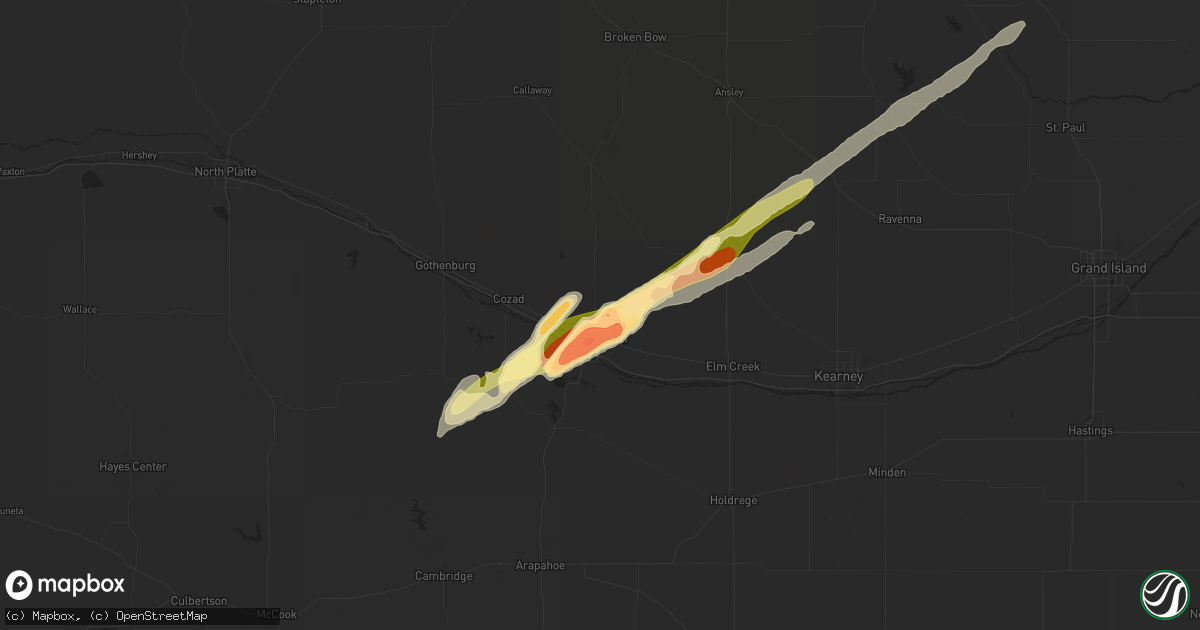 Hail map in Lexington, NE on May 7, 2014