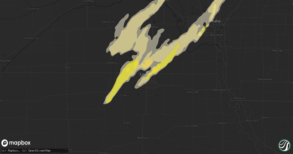 Hail map in Lincoln, NE on May 7, 2014