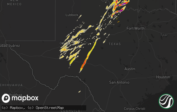 Hail map preview on 05-07-2014