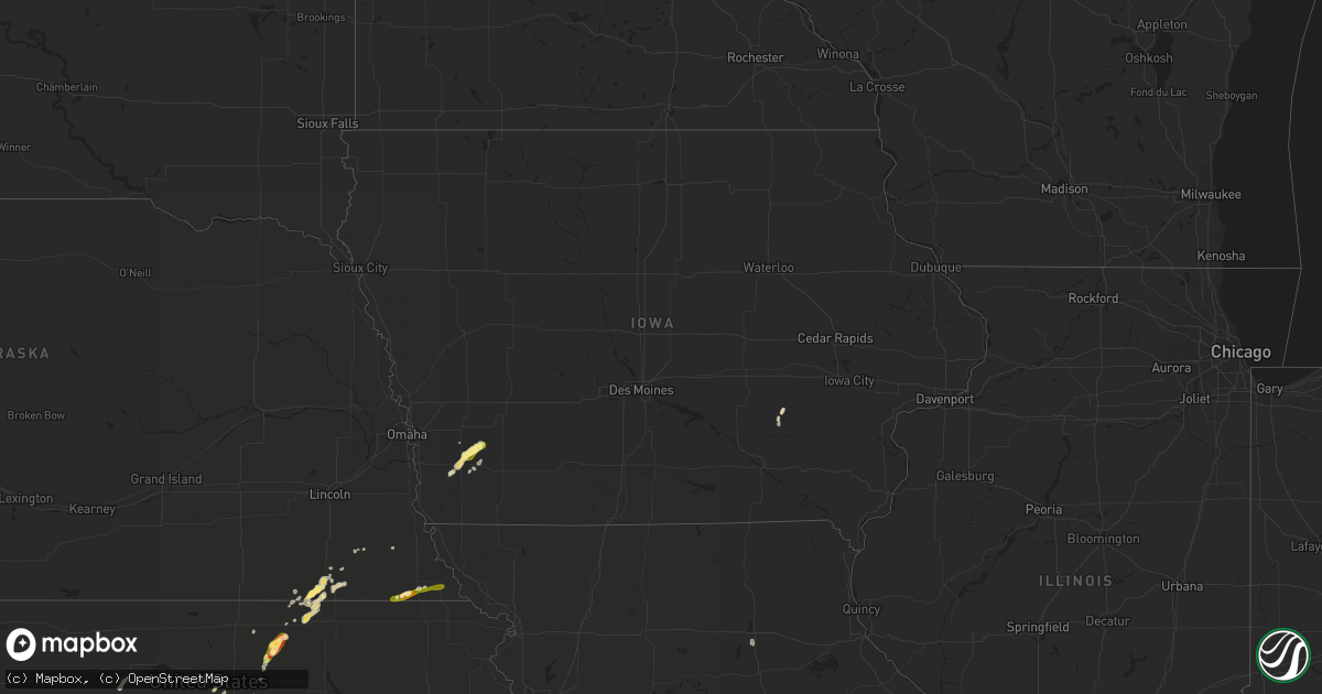 Hail map in Iowa on May 7, 2015