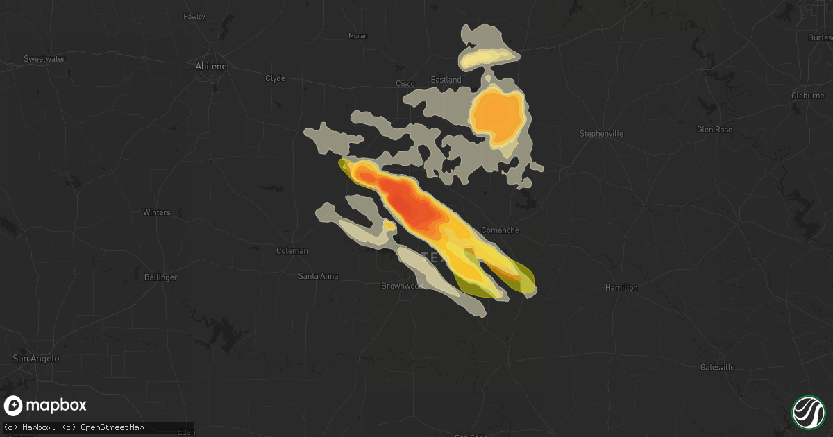 Hail map in May, TX on May 7, 2015