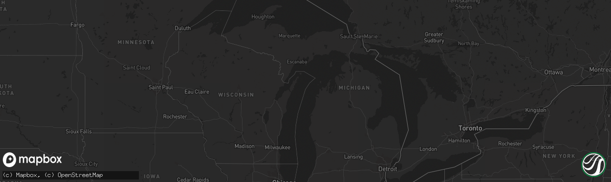 Hail map in Michigan on May 7, 2015