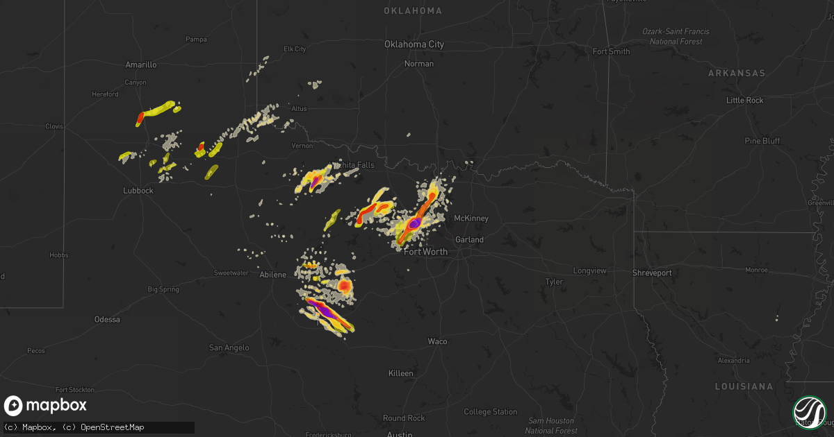 Hail map on May 7, 2015