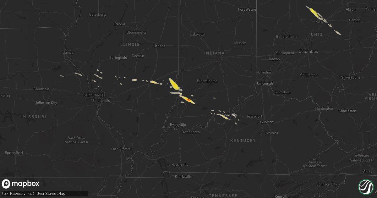 Hail map on May 7, 2016