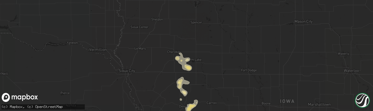 Hail map in Alta, IA on May 7, 2017