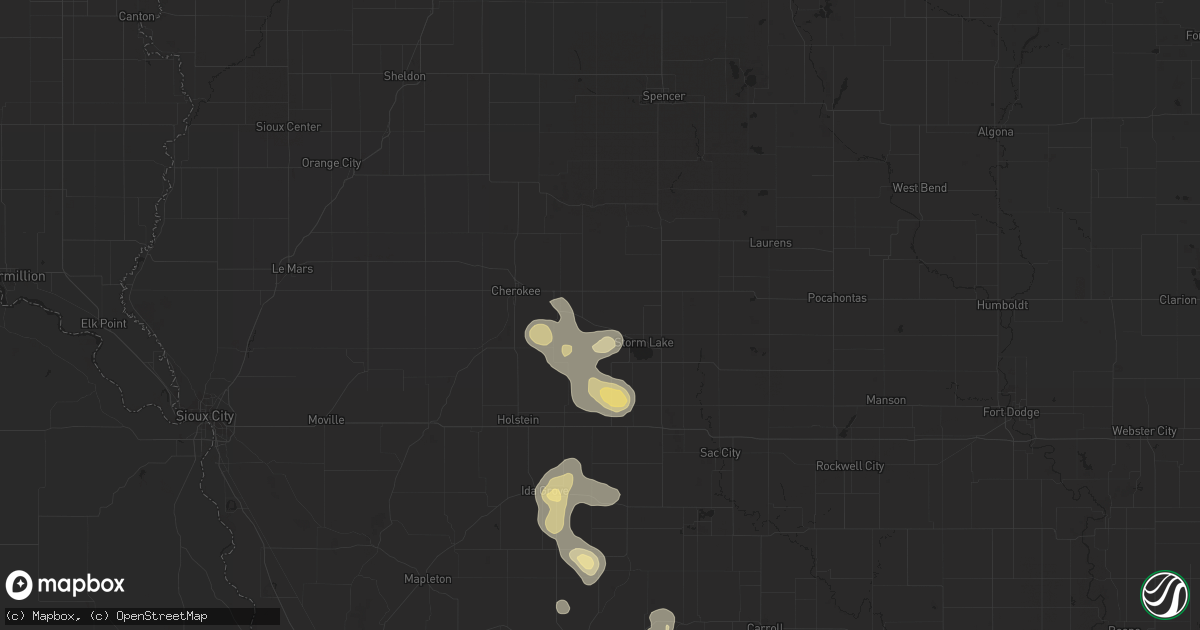 Hail map in Alta, IA on May 7, 2017