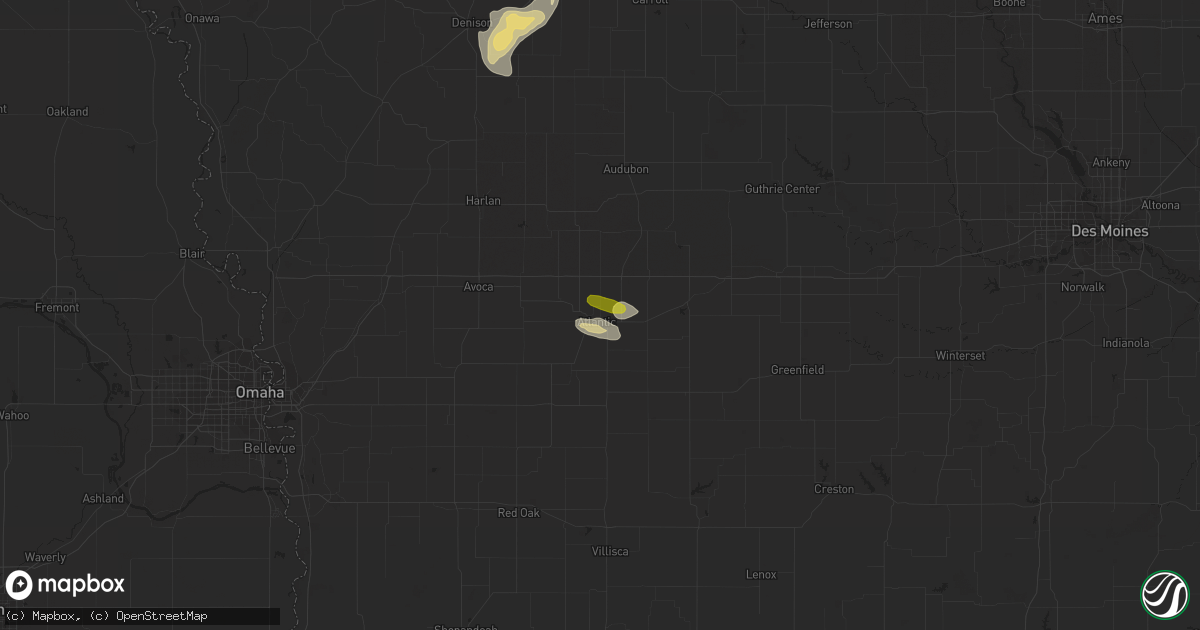 Hail map in Atlantic, IA on May 7, 2017