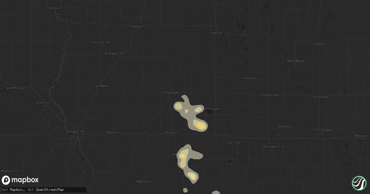 Hail map in Aurelia, IA on May 7, 2017