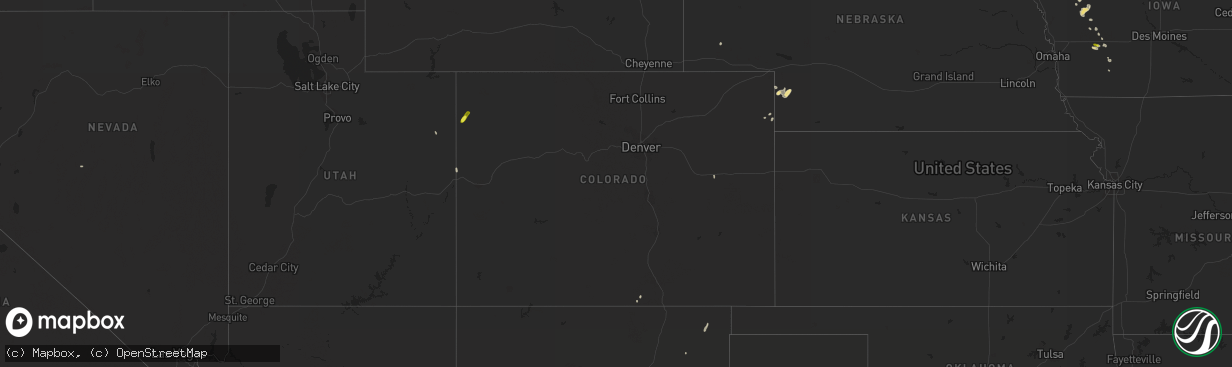 Hail map in Colorado on May 7, 2017