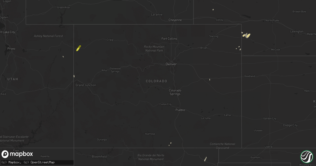 Hail map in Colorado on May 7, 2017