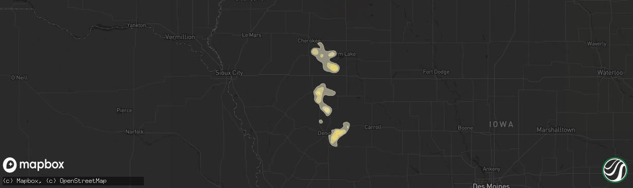 Hail map in Ida Grove, IA on May 7, 2017