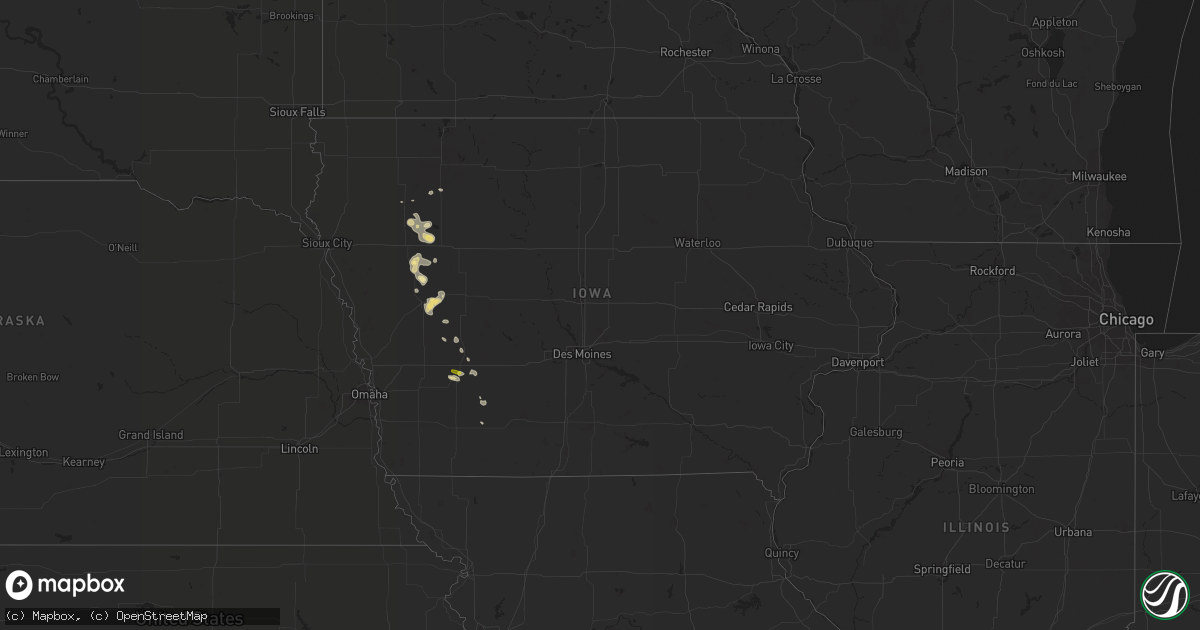 Hail map in Iowa on May 7, 2017
