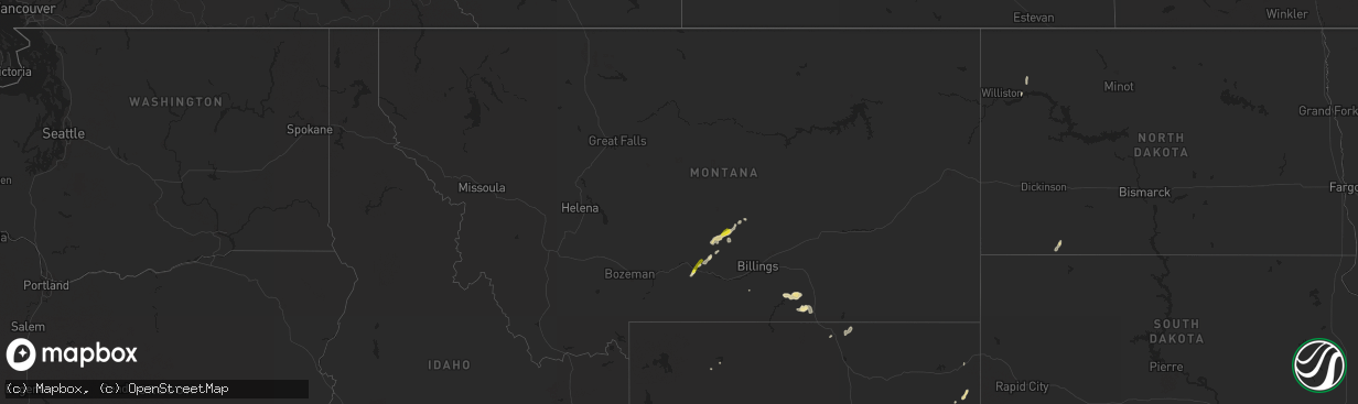 Hail map in Montana on May 7, 2017