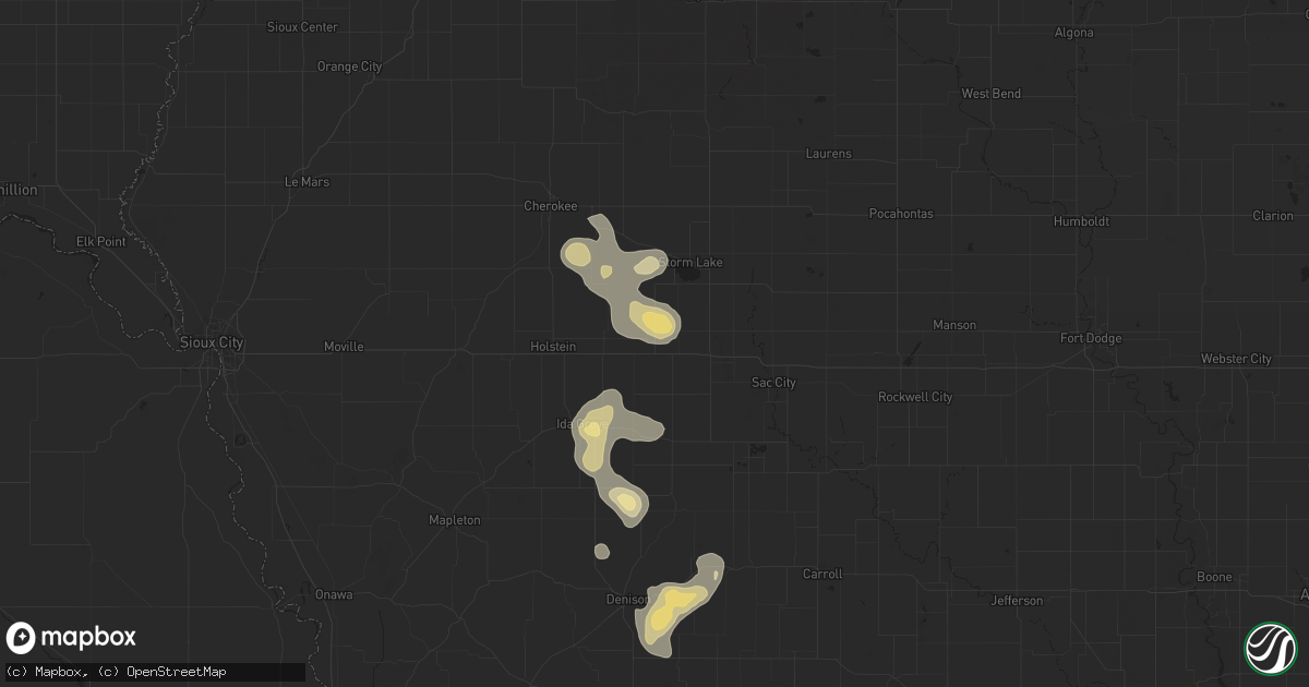 Hail map in Schaller, IA on May 7, 2017