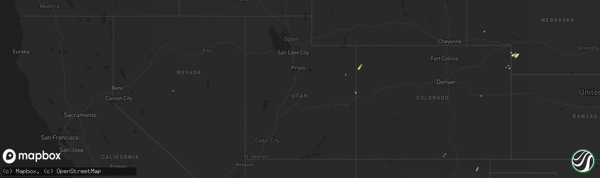 Hail map in Utah on May 7, 2017