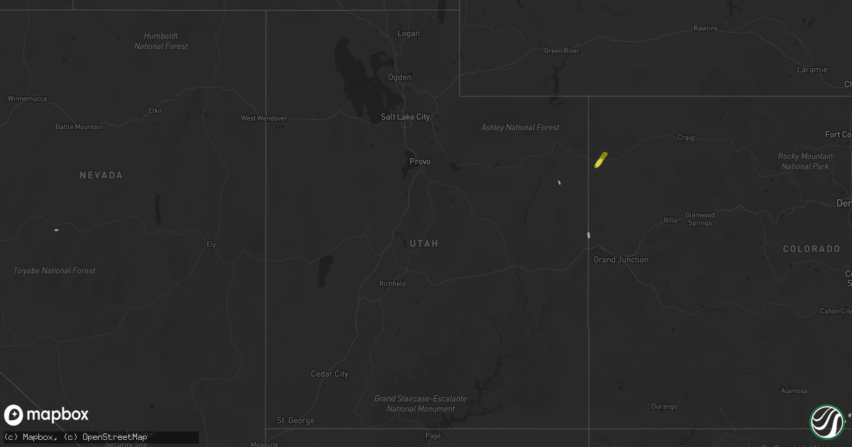 Hail map in Utah on May 7, 2017