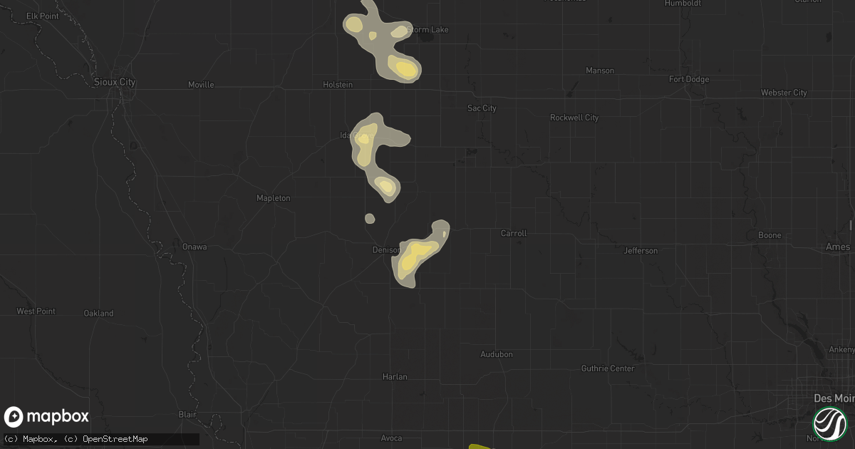 Hail map in Vail, IA on May 7, 2017