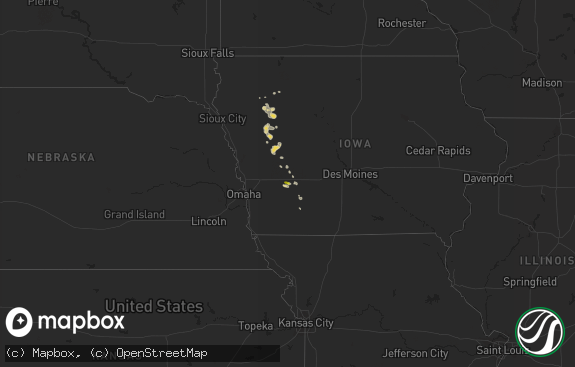 Hail map preview on 05-07-2017