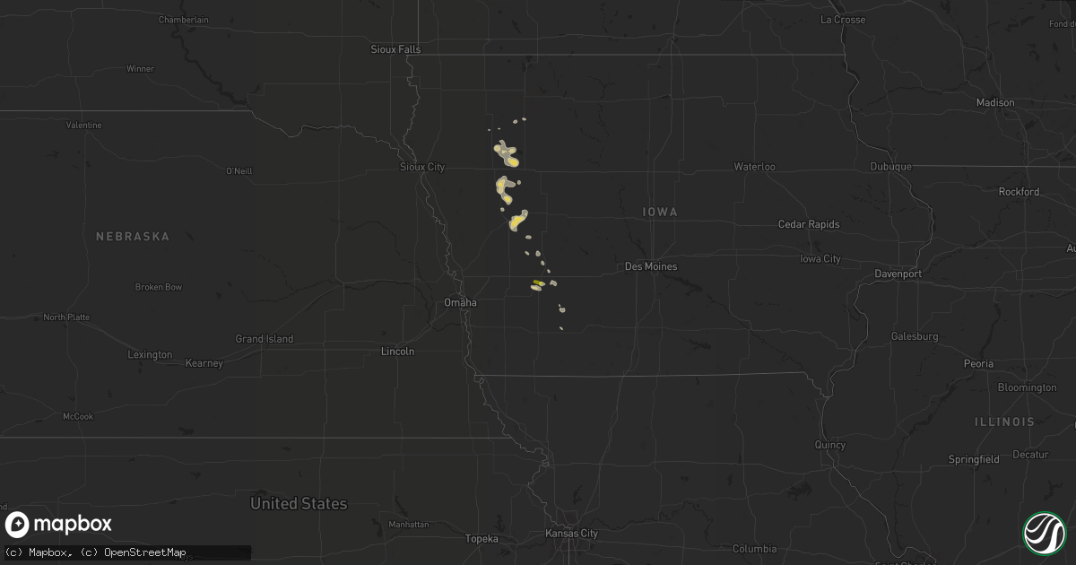 Hail map on May 7, 2017