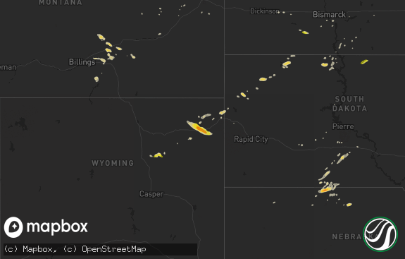 Hail map preview on 05-07-2018