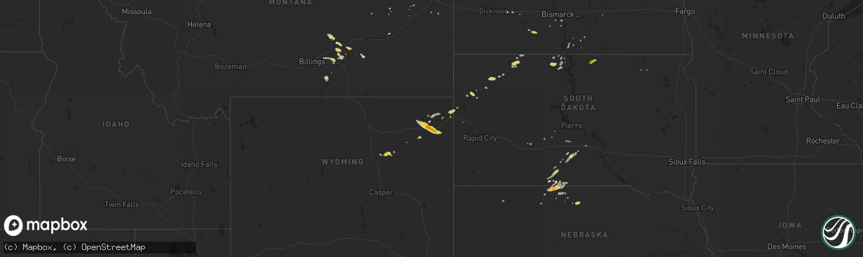 Hail map on May 7, 2018