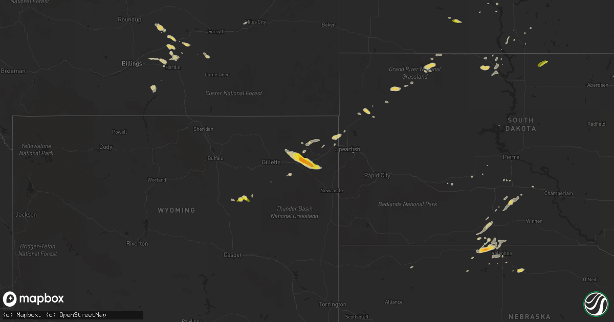 Hail map on May 7, 2018