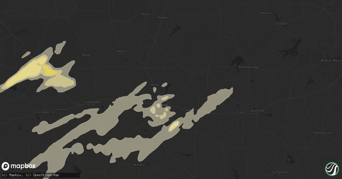 Hail map in Abilene, TX on May 7, 2019