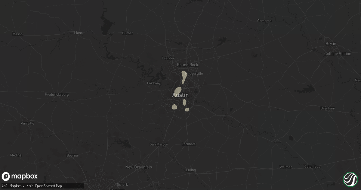 Hail map in Austin, TX on May 7, 2019