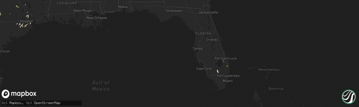 Hail map in Florida on May 7, 2019