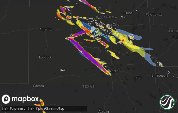 Hail map preview on 05-07-2020