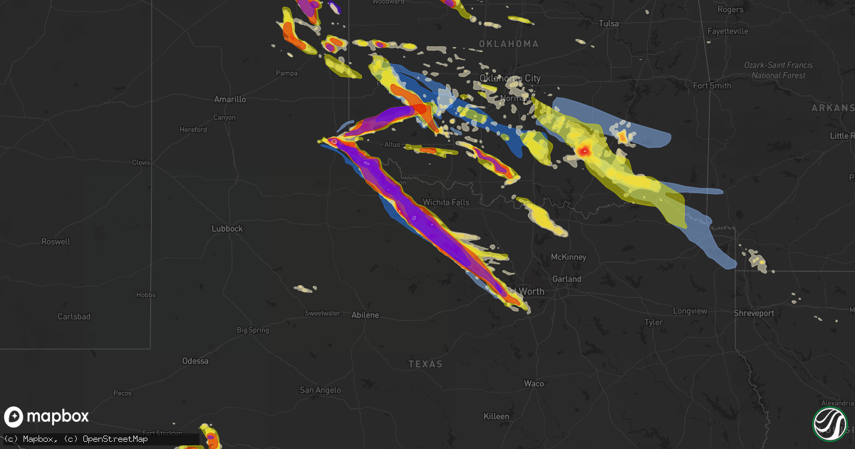 Hail map on May 7, 2020
